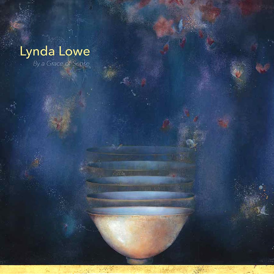 A painting of a bowl with the name lynda lowe